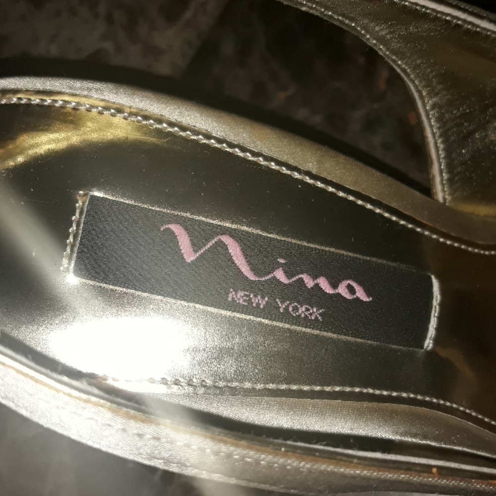 Nina New York Fabric Open Toe Slingback - Picture 2 of 5